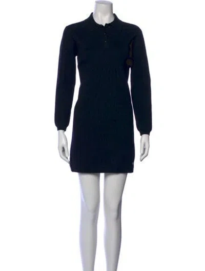 Pre-owned Marc Jacobs Mock Neck Mini Dress W/ Tags In Black