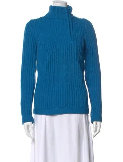 Pre-owned Marc Jacobs Mock Neck Sweater In Blue