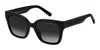 Marc Jacobs 53mm Gradient Square Sunglasses In Black