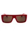 Marc Jacobs Modern Rectangular Sunglasses In Brown