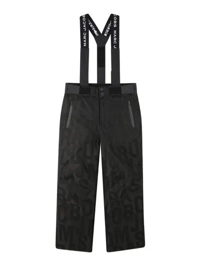 Marc Jacobs Kids' Dungarees With Print In Black