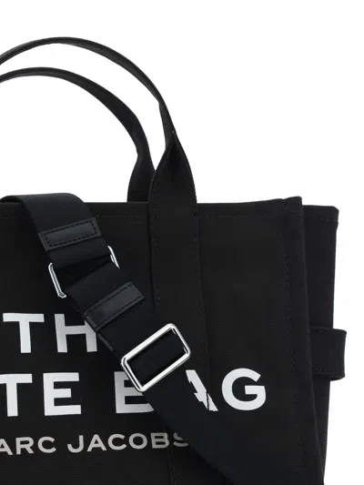 Marc Jacobs Monogram Cotton Tote Bag In Black