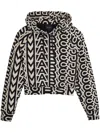 Marc Jacobs Monogram-pattern Zip-up Hoodie In Black
