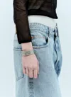 Marc Jacobs Women Monogram Crystal Cuff In Silver