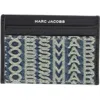 Marc Jacobs Monogram Denim Card Case In Indigo