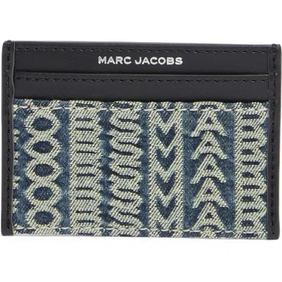 Marc Jacobs Monogram Denim Card Case In Indigo