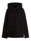 Marc Jacobs Printed Drawstring Hoodie With Kangaroo Pocket In Black