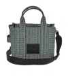Marc Jacobs The Washed Monogram Denim Small Tote Bag In Black