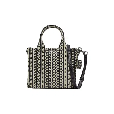 Pre-owned Marc Jacobs Monogram Leather Crossbody Tote Bag 'black/white' | Men's Size Onesize