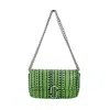 Marc Jacobs Monogram Leather Shoulder Bag  Green