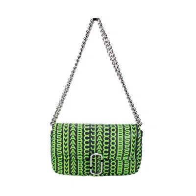 Marc Jacobs Monogram Leather Shoulder Bag  Green