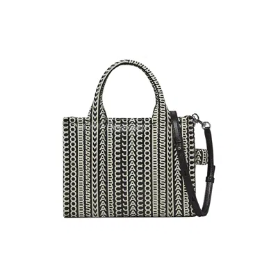 Pre-owned Marc Jacobs Monogram Leather Small Tote Bag 'black/white' | Men's Size Onesize