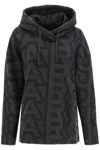 Marc Jacobs Monogram Oversized Drawstring Hoodie In Black