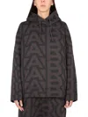 Marc Jacobs Monogram Oversized Hoodie In Brown