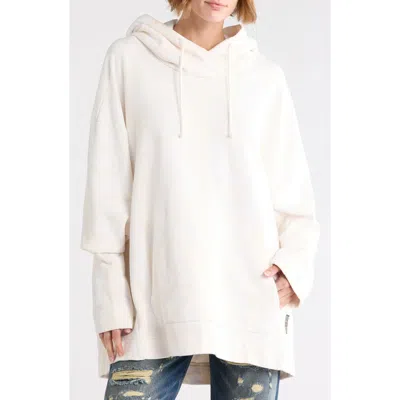 Marc Jacobs Monogram Oversize Pullover Hoodie In Eggshell/optic White