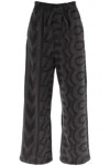 Marc Jacobs Monogram Printed Oversized Sweatpants In Black Charcoal (brown)