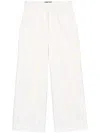 Marc Jacobs Monogram Wide Leg Pants With Elastic Waistband In White