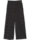 Marc Jacobs Monogram-pattern Track Pants In Black