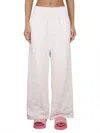 Marc Jacobs Monogram Wide Leg Pants With Elastic Waistband In White