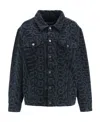 Marc Jacobs Women Monogram Denim Jacket In Black