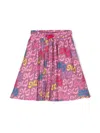 Marc Jacobs Monogram-pattern Pleated Skirt In Pink