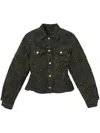Marc Jacobs Monogram-print Flared Jacket In Green