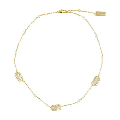 Marc Jacobs Mop Chain Necklace In Gold