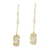 Marc Jacobs Mop Drop Earrings In Gold