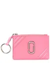 Marc Jacobs Morning Glory Calfskin Leather Glam Shot Top Zip Multi Wallet  (authentic Pre-loved) In Pink