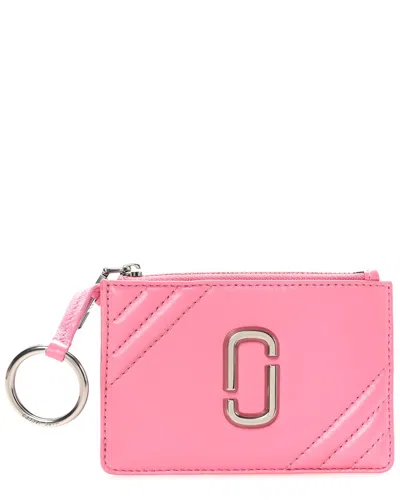 Marc Jacobs Morning Glory Calfskin Leather Glam Shot Top Zip Multi Wallet  (authentic Pre-loved) In Pink