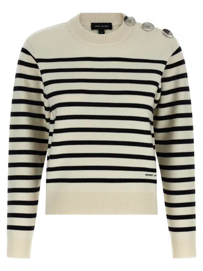MARC JACOBS WOMEN MULTICOLOR BRETON STRIPE SWEATER, L LUXURY SWEATERS & KNITWEAR FOR WOMEN DARVEYS