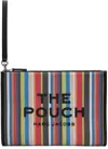 Marc Jacobs The Large Stripe Mesh Pouch In Multi