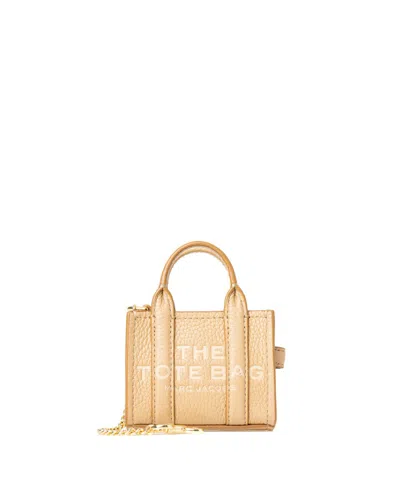 Marc Jacobs Nano Leather Charm With Iconic Branding