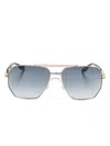 Marc Jacobs Navigator-frame Sunglasses In Gold