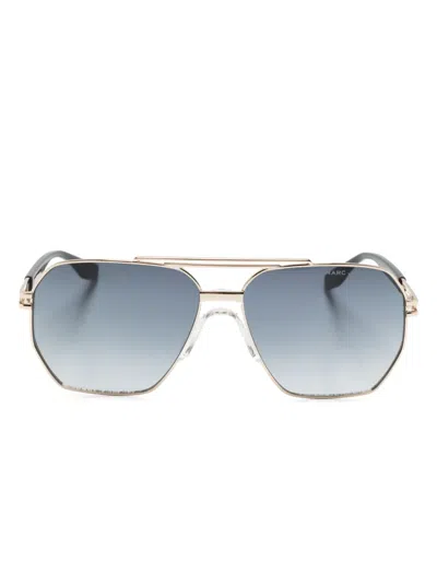 Marc Jacobs Navigator-frame Sunglasses In Gold