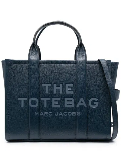 Marc Jacobs Navy Blue The Leather Small Tote