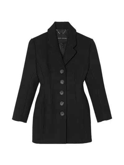 Marc Jacobs Notched-lapel Button-up Blazer Dress In Black