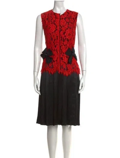 Pre-owned Marc Jacobs Nylon Knee-length Dress In Red