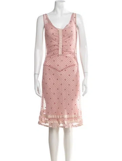Pre-owned Marc Jacobs Nylon Midi Length Dress In Pink