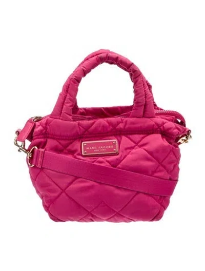Pre-owned Marc Jacobs Nylon Top Handle Bag In Pink