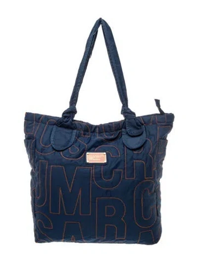 Pre-owned Marc Jacobs Nylon Tote In Blue