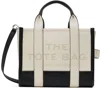 Marc Jacobs Off-white & Black 'the Colorblock Small' Tote In 112 Ivory Multi
