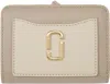 Marc Jacobs Off-white & Taupe 'the Utility Snapshot Mini Compact' Wallet In 241 Khaki Multi