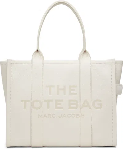 Marc Jacobs Off-white 'the Leather Large' Tote