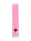 Marc Jacobs Oh Rose Print Fringed Scarf In Pink