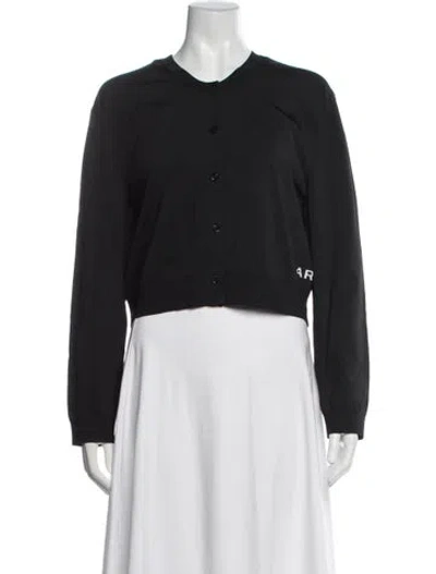 Pre-owned Marc Jacobs Open Front Long Sleeve Cardigan In Black