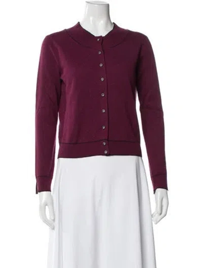 Pre-owned Marc Jacobs Open Front Sweater In Burgundy