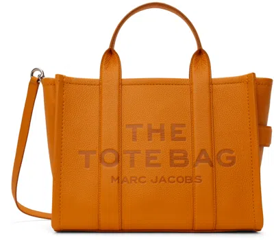 Marc Jacobs Orange 'the Leather Medium' Tote