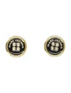 Marc Jacobs Orecchini Button Stud In Black