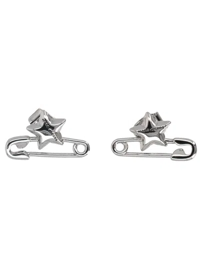Marc Jacobs Orecchini "safety Pins" In Silver